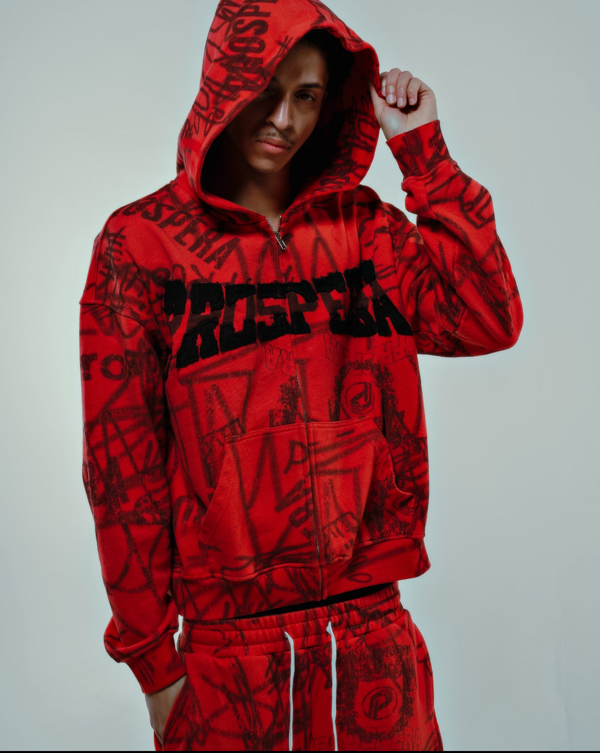 Prospera Red Graffiti Jacket