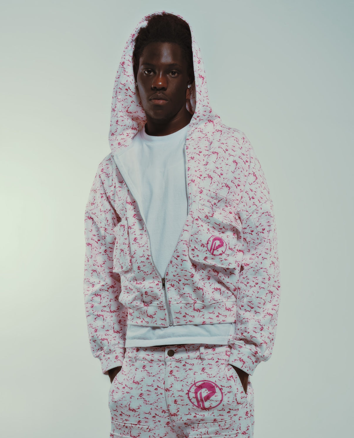 Prospera Pink Camo Cargo Jacket