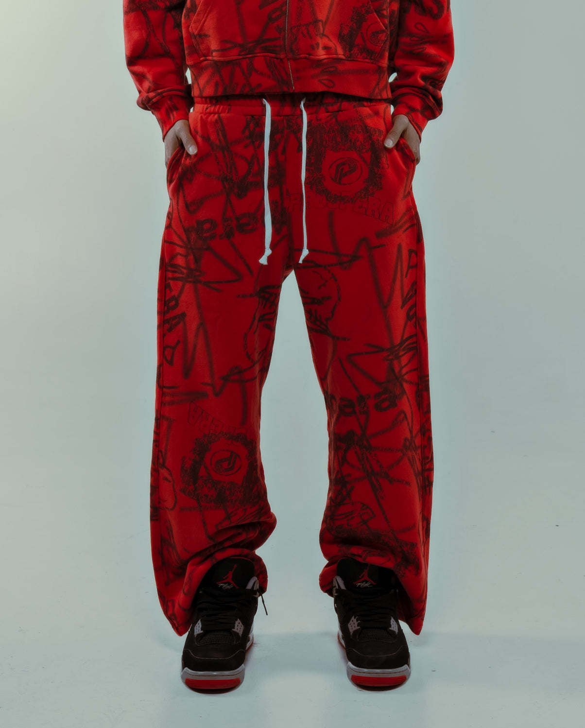 Prospera Red Graffiti Sweat Pants