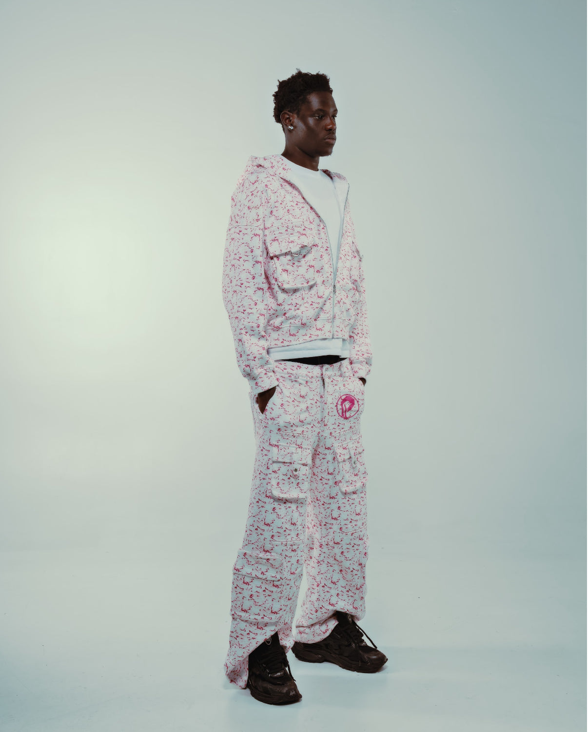 Prospera Pink Camo Cargo Jacket