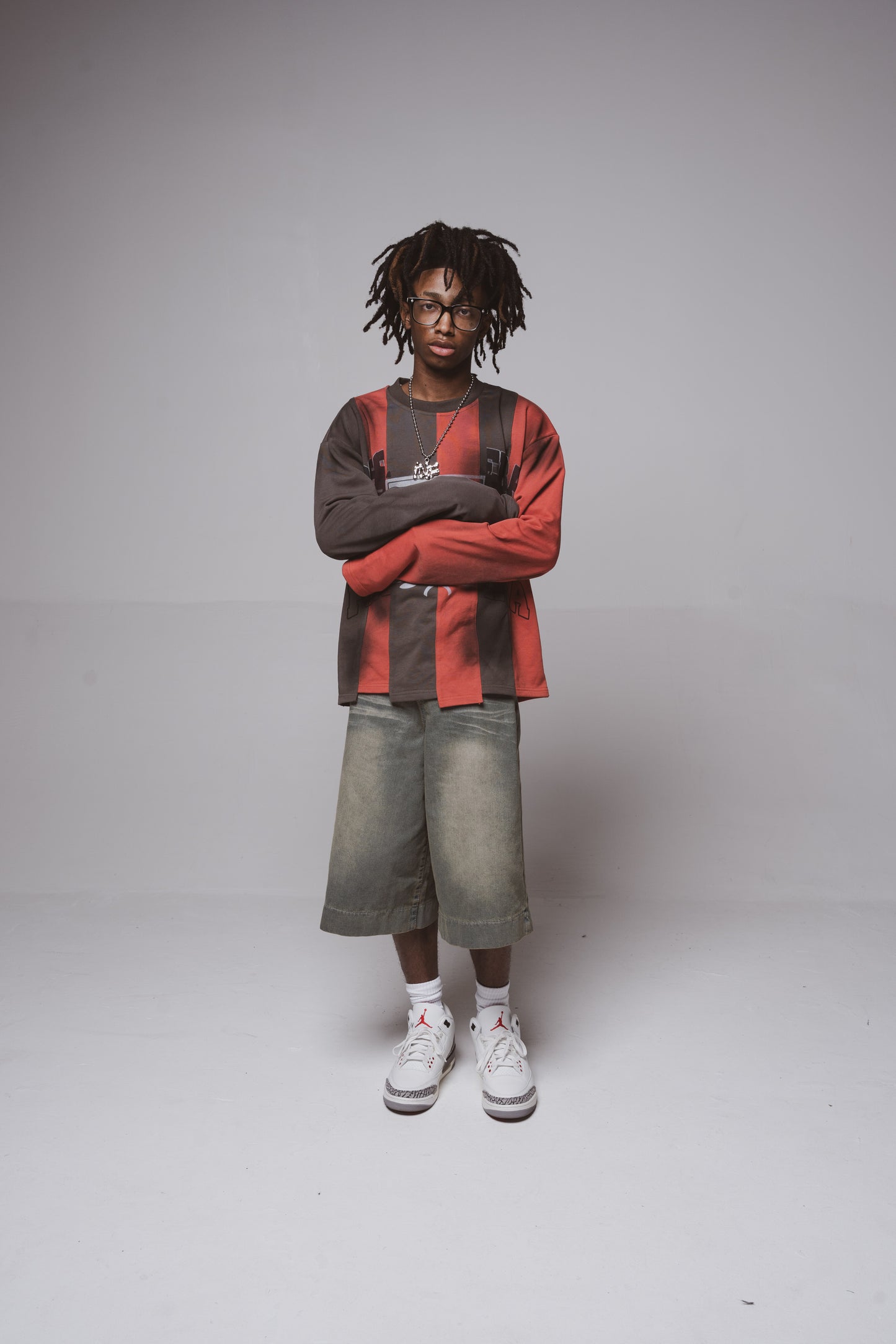 Prospera Grey & Red "Irregularity" Long Sleeve