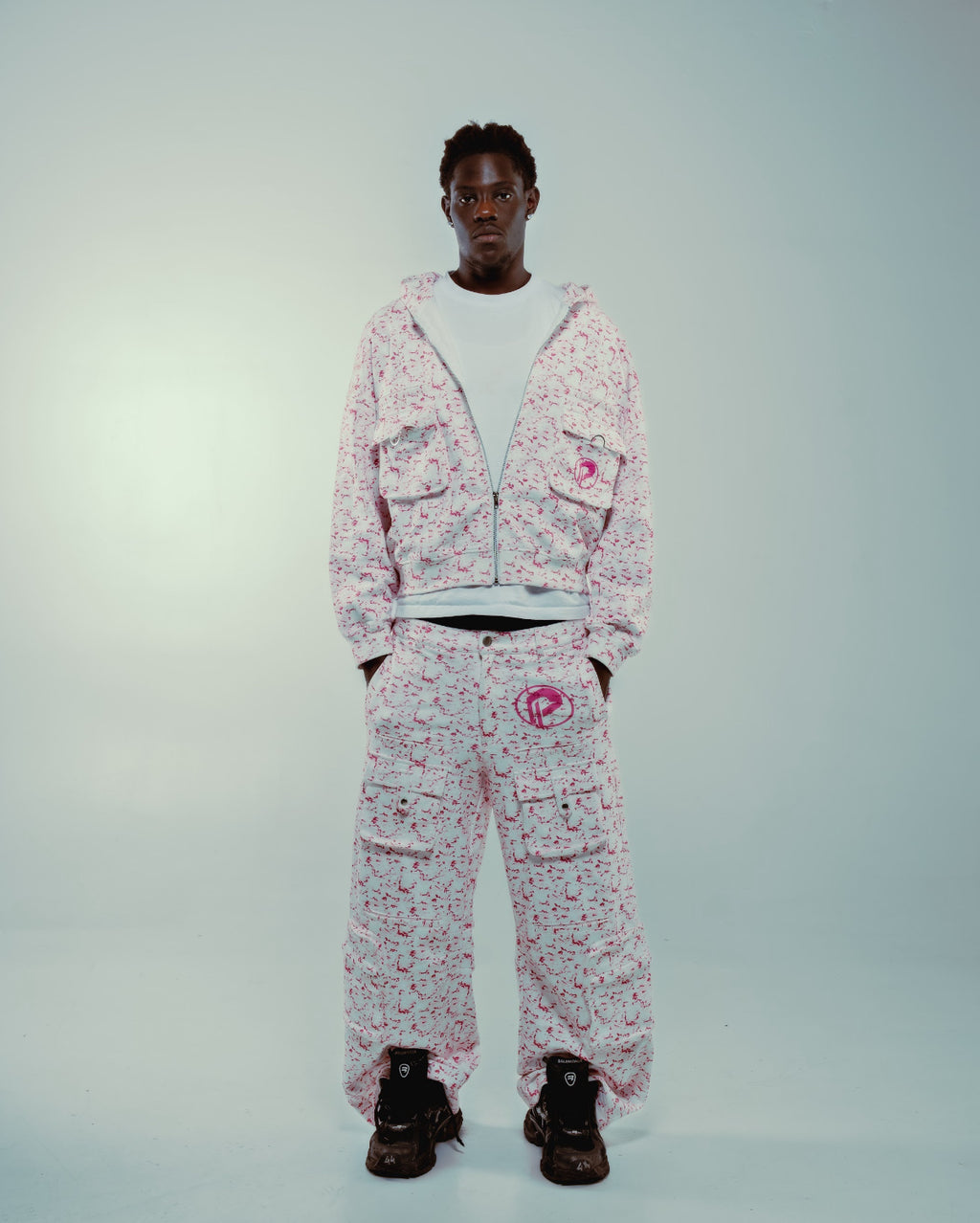 Prospera Pink Camo Cargo Pants