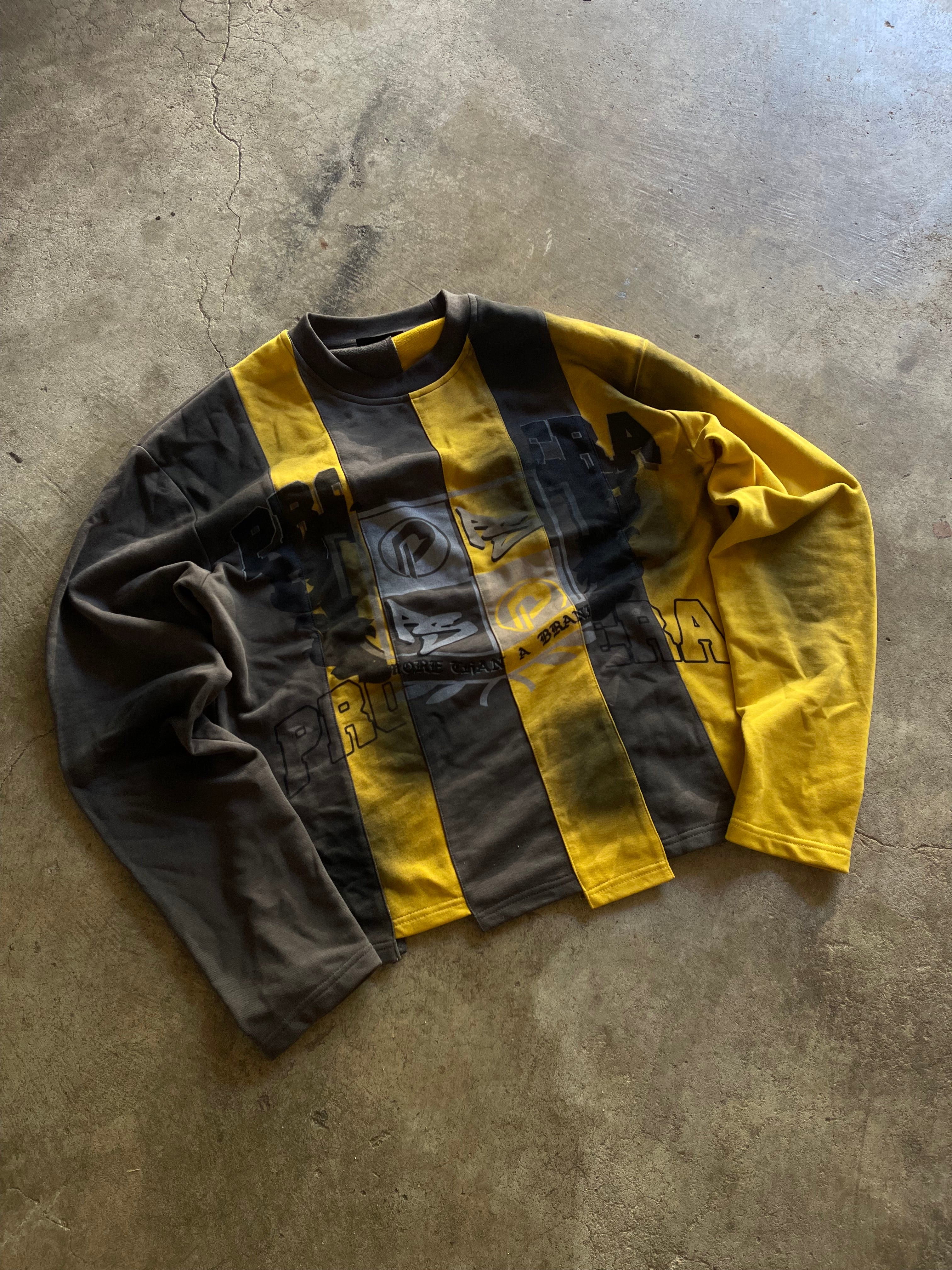 Prospera Grey & Yellow "Irregularity" Long Sleeve