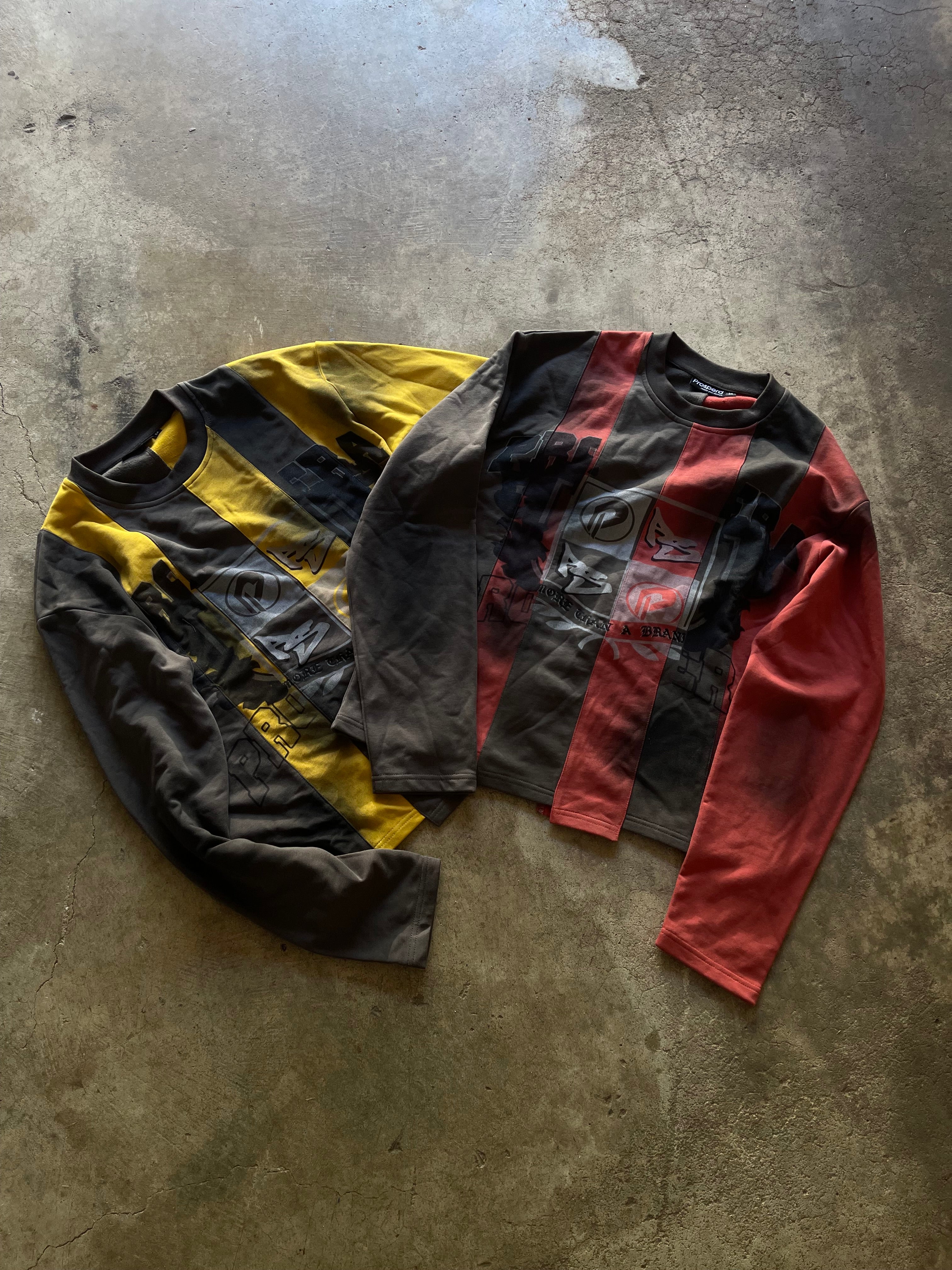 Prospera Grey & Red "Irregularity" Long Sleeve