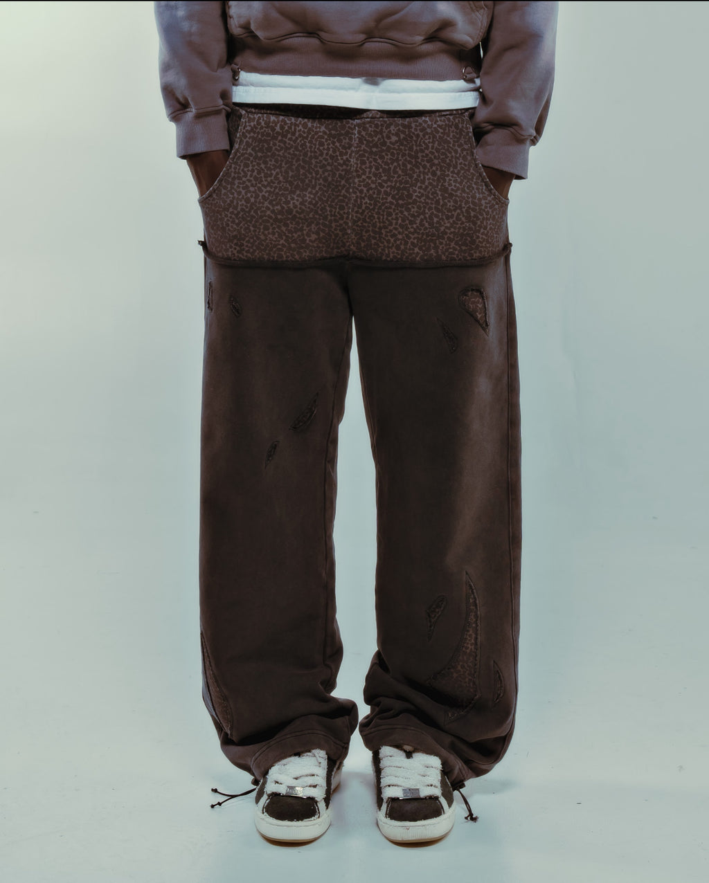 Prospera Brown Leopord Print Pants