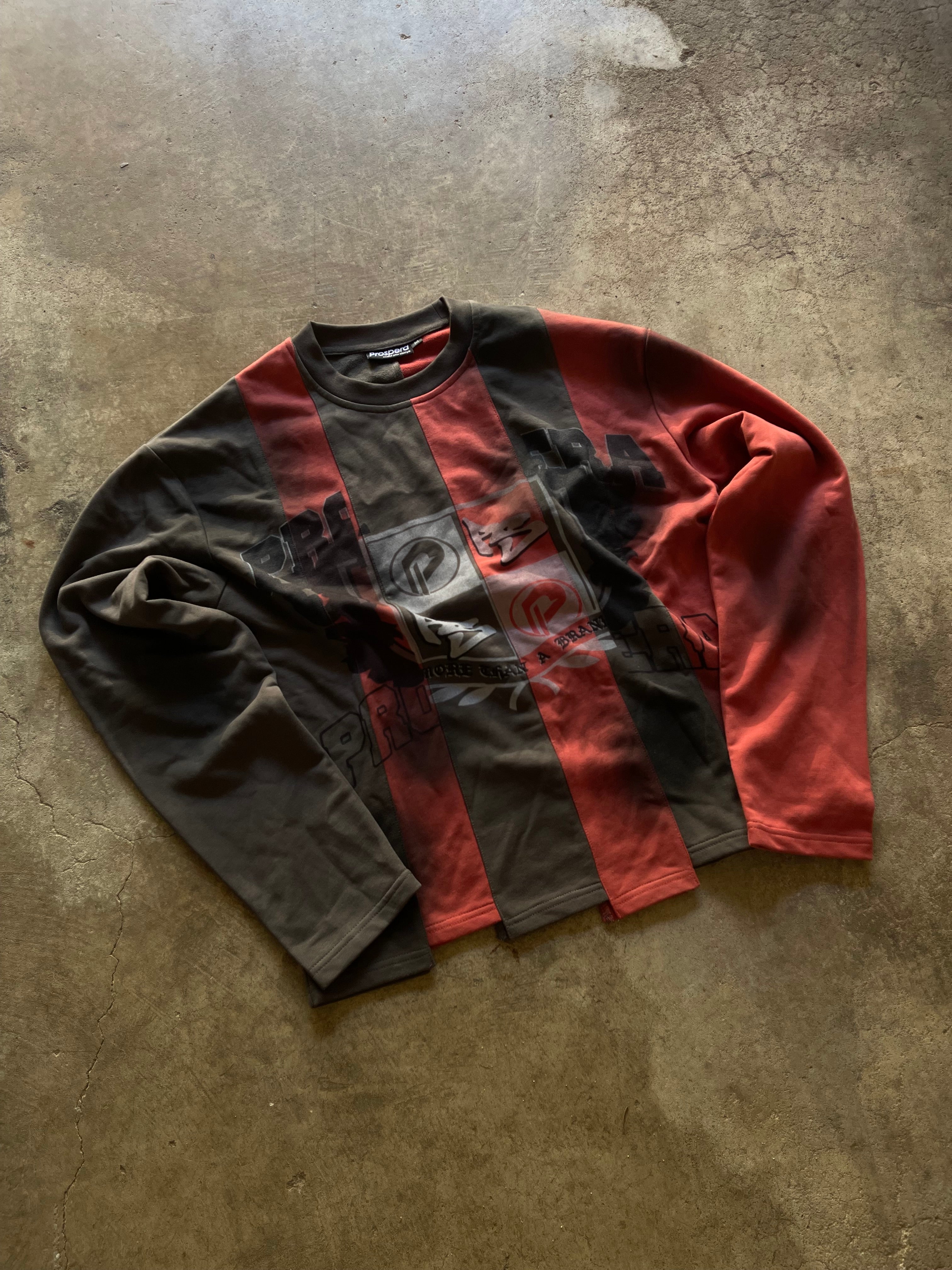 Prospera Grey & Red "Irregularity" Long Sleeve