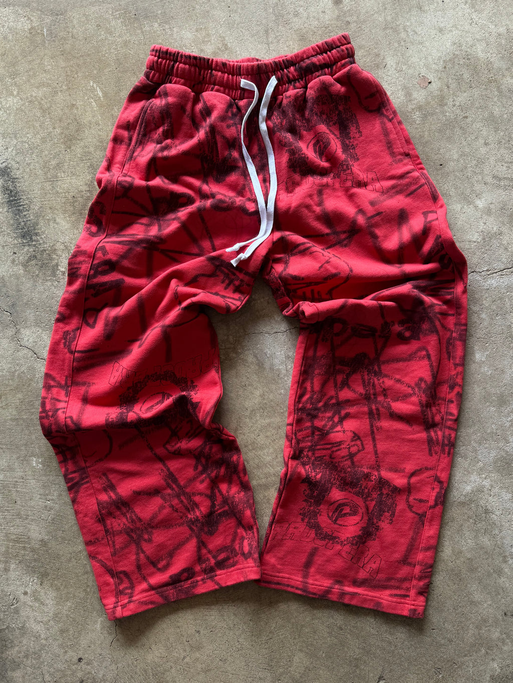 Prospera Red Graffiti Sweat Pants