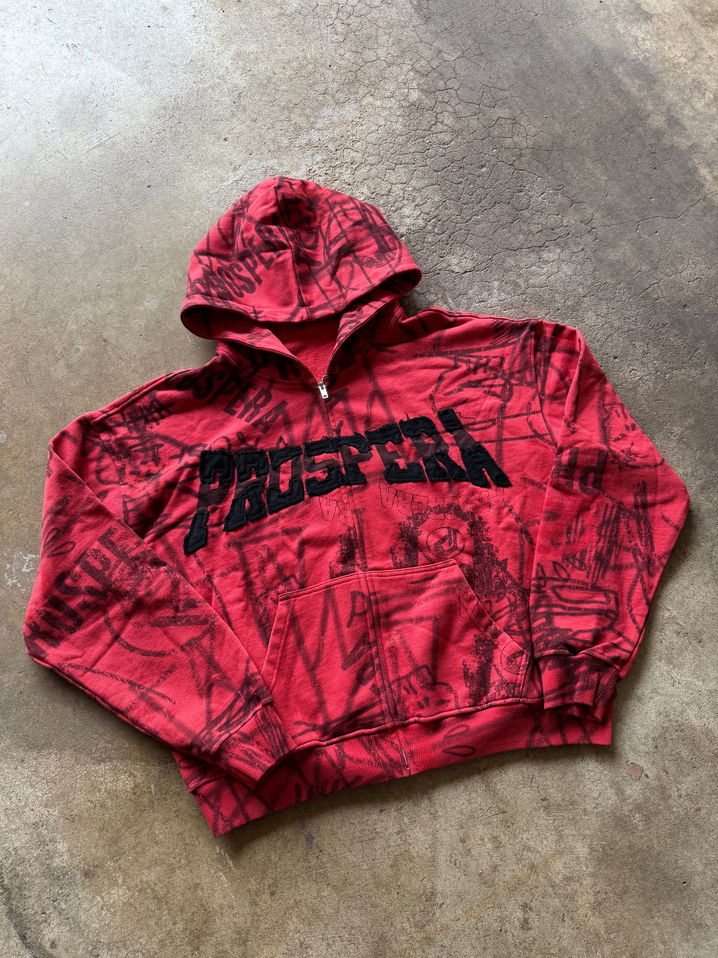 Prospera Red Graffiti Jacket