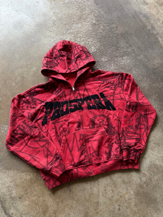 Prospera Red Graffiti Jacket