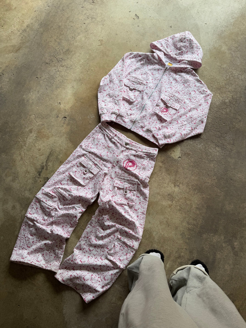 Prospera Pink Camo Cargo Pants