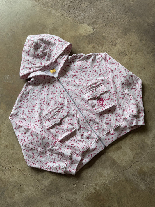 Prospera Pink Camo Cargo Jacket