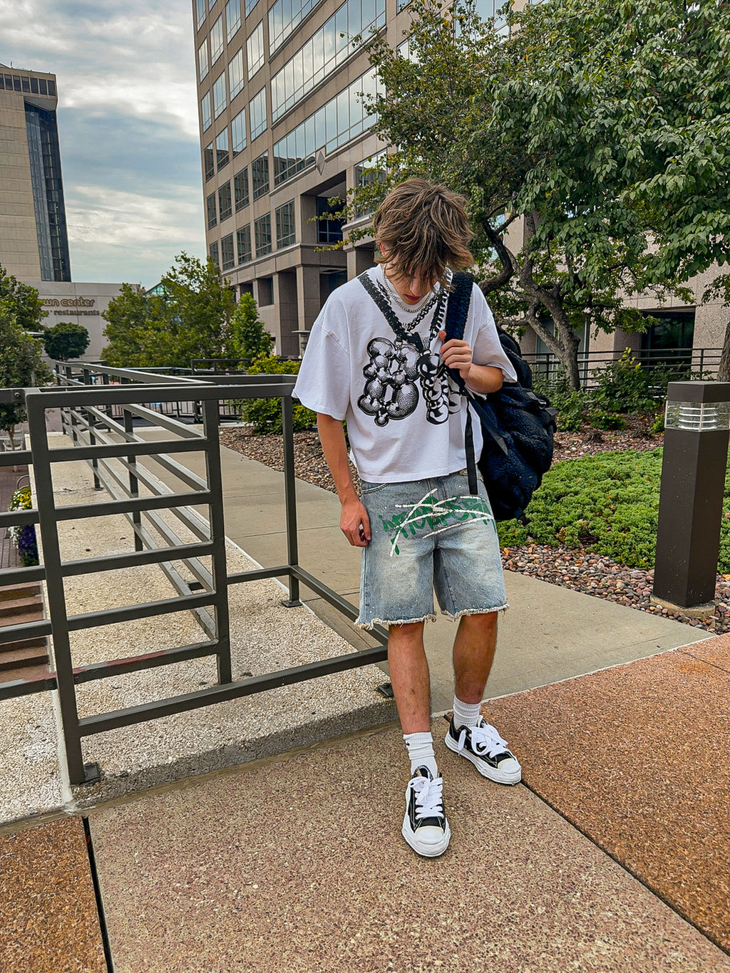 Prospera "Graffiti Green" Jorts