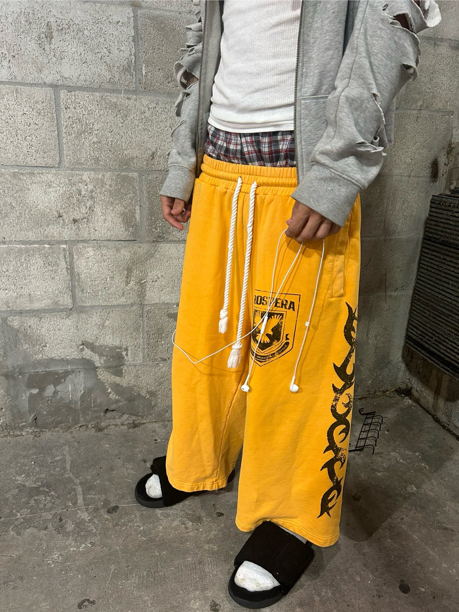 Yellow Prospera 3/4 Sweat Shorts