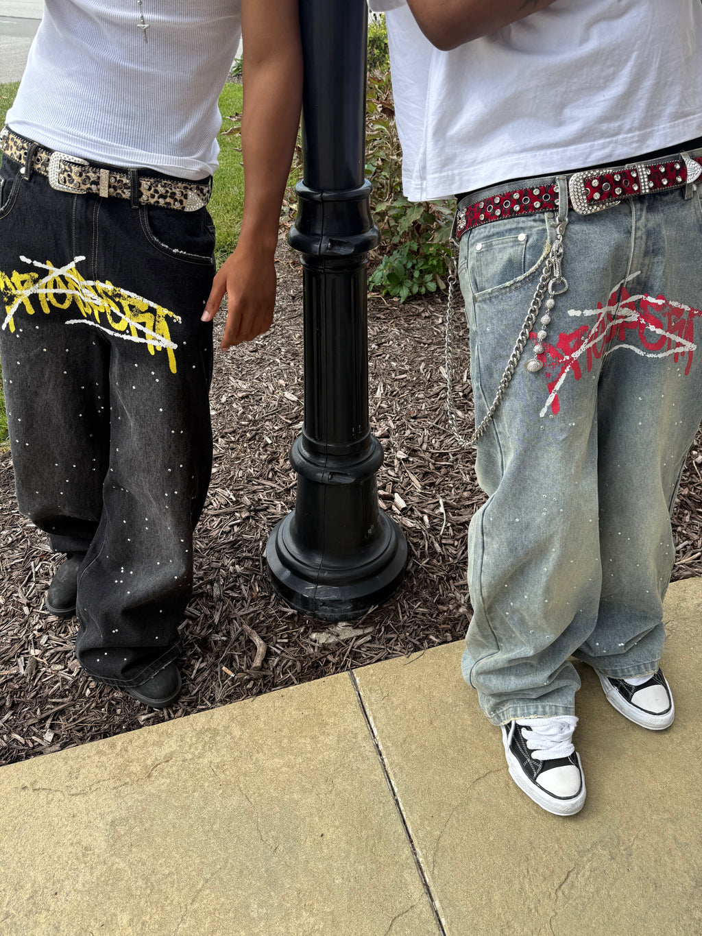 Black & Yellow Graffiti Denim