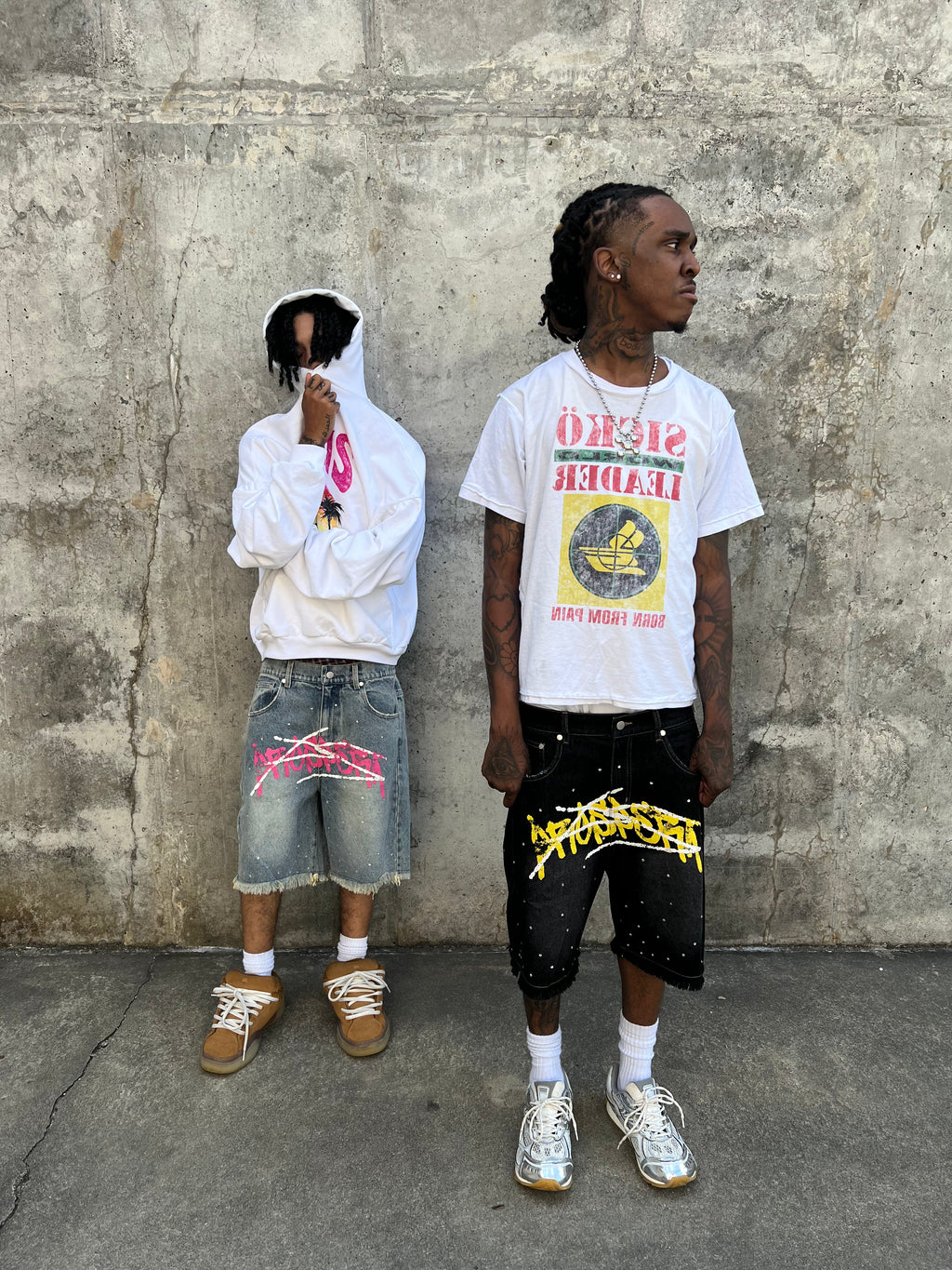 Prospera Pink "Graffiti" Jorts