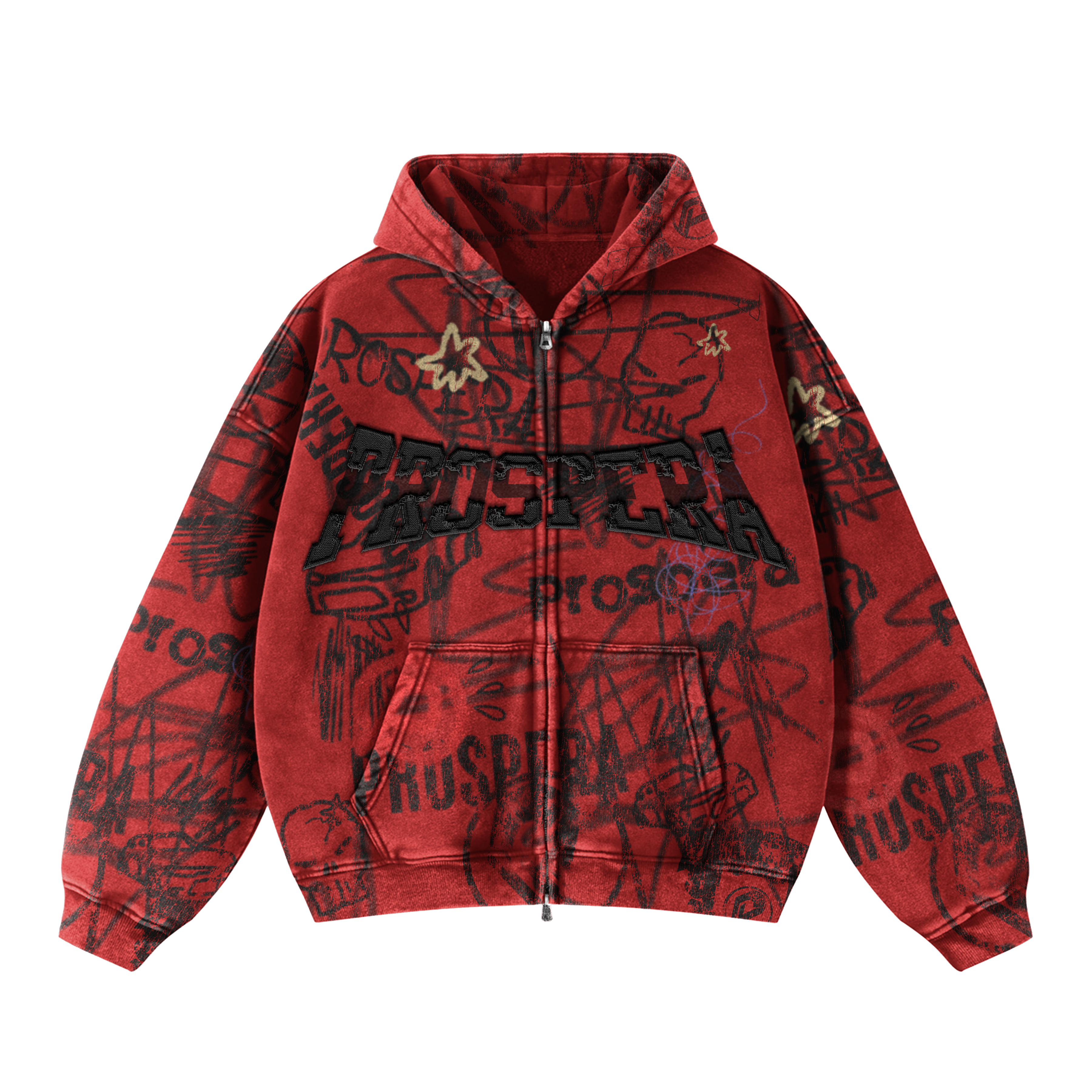 Prospera Red Graffiti Jacket