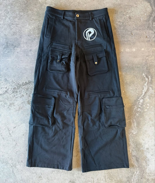 Prospera Black Camo Cargo Pants