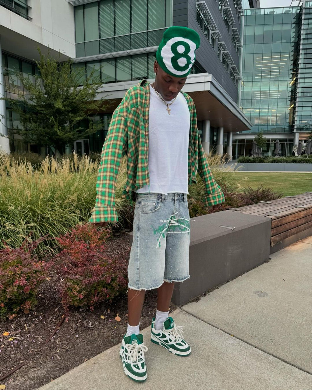 Prospera "Graffiti Green" Jorts