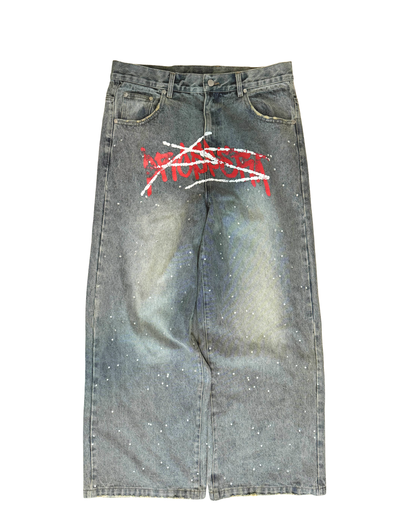 Blue & Red Graffiti Denim
