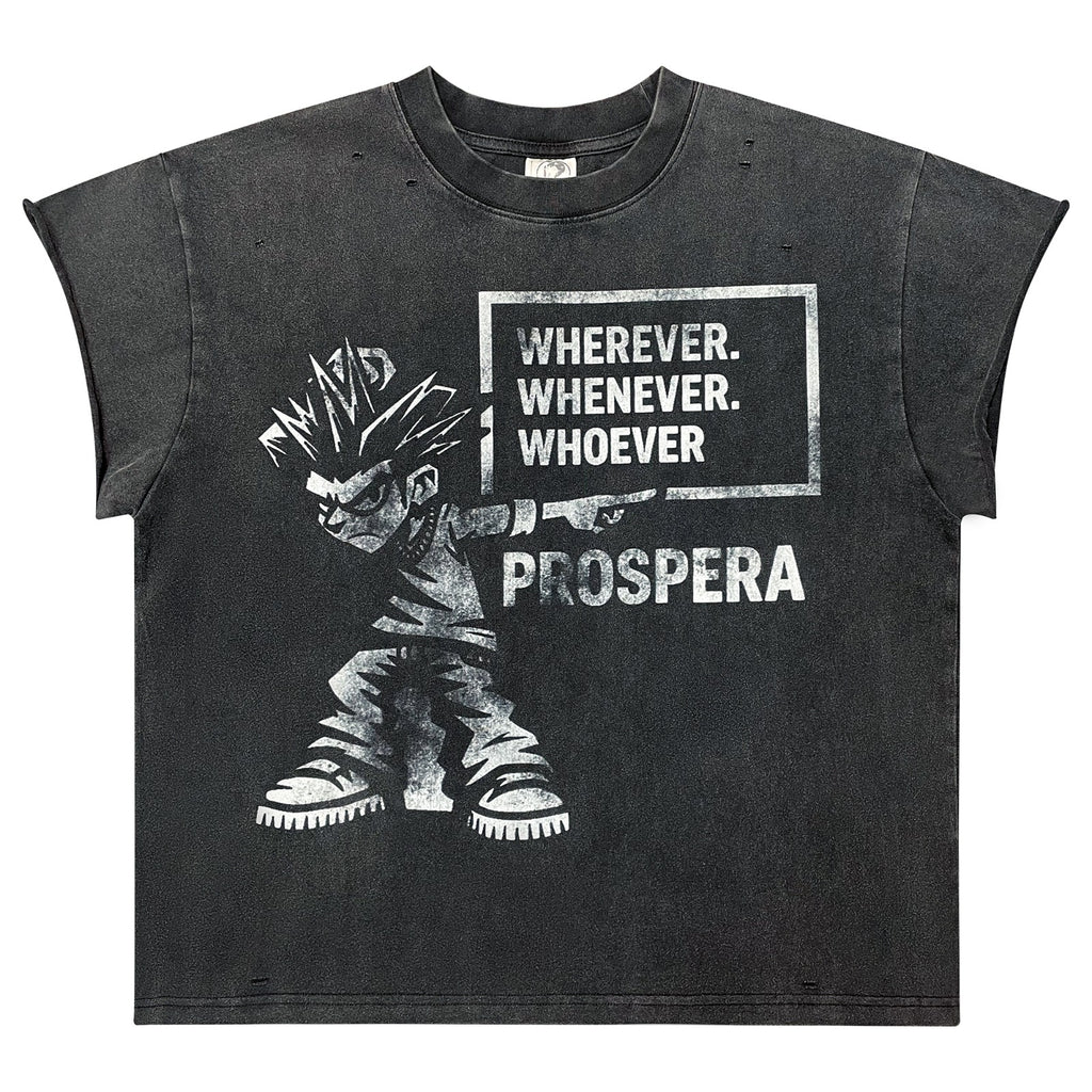 Black Prospera Sleeveless Tee