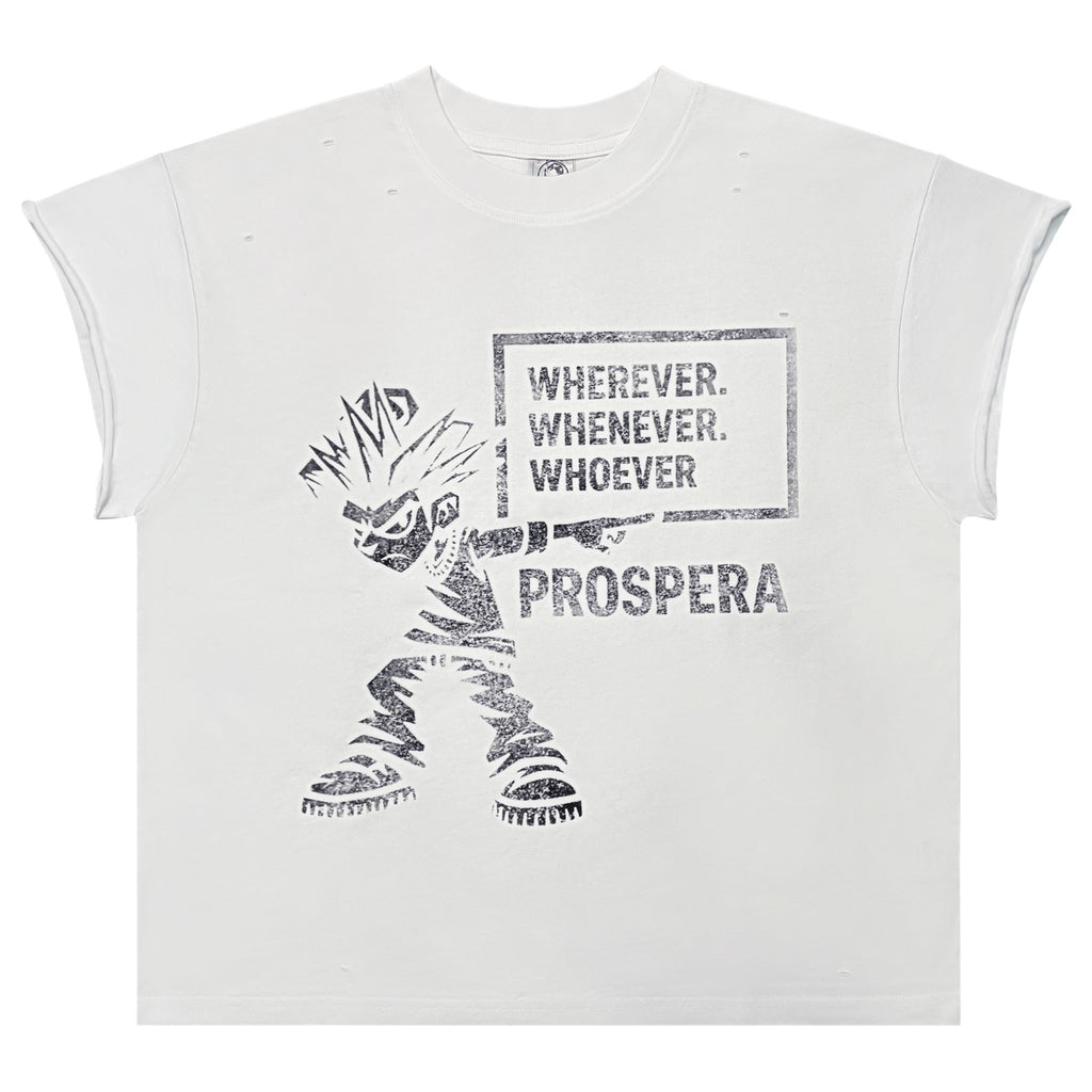White Prospera Sleeveless Tee